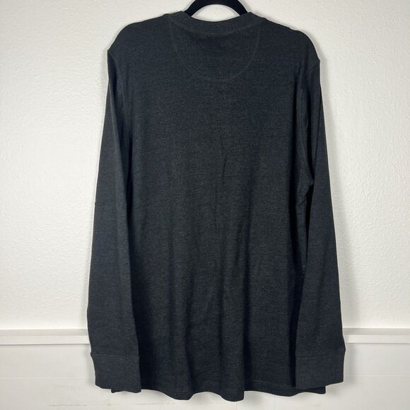 U.S. Polo Assn. Mens XXL Dark Gray Long Sleeve Waffle Knit Henley Thermal NEW - Picture 2 of 7